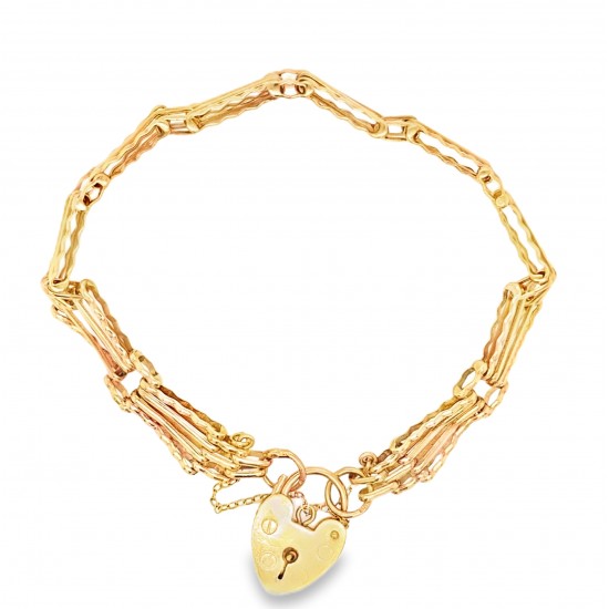 Pre Owned 9ct Gate Bracelet ZX405 Pre Owned 9ct Gate Bracelet ZX405